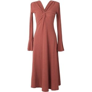 V-Neck Twisted Details Midi Dress